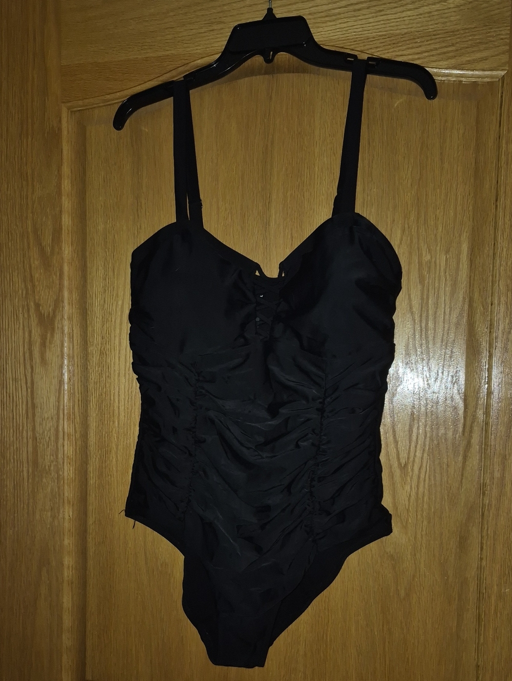 torrid Black Ruched Sweetheart One-Piece Swimsuit